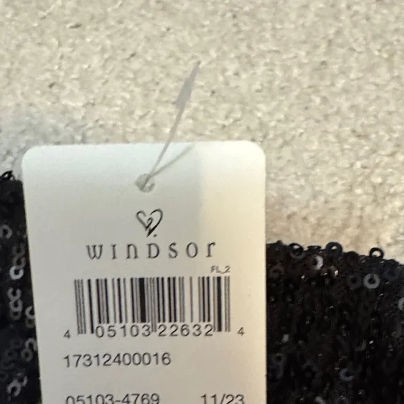 Windsor Black Sequin One-Shoulder Dress - Picture 3 of 3